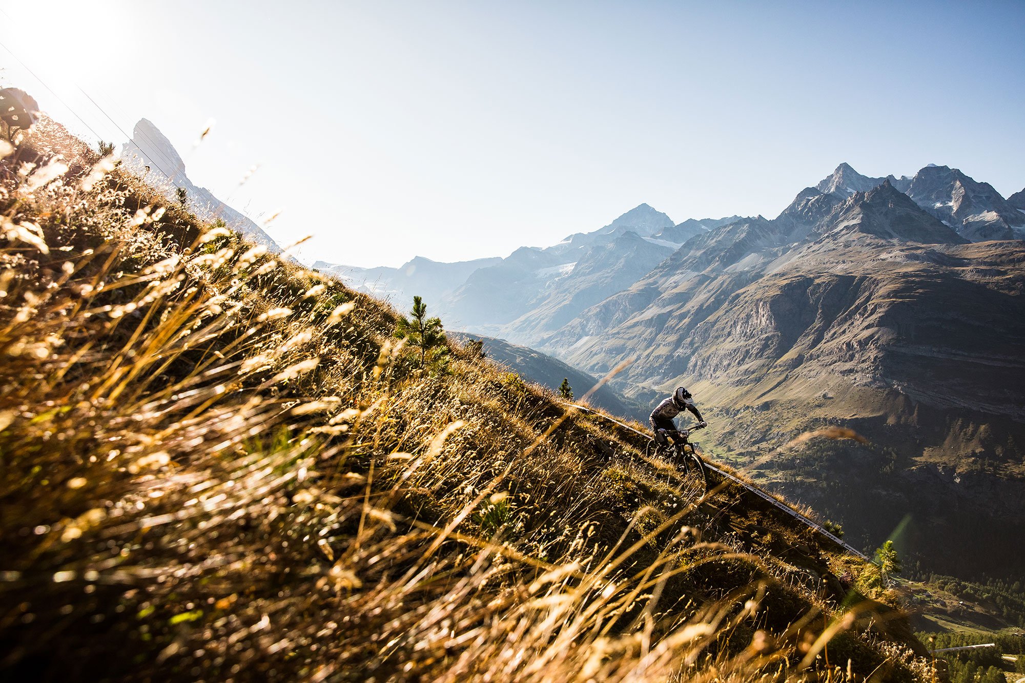 Alex Cure Zermatt Enduro World Series with Bluegrass Legit Carbon Enduro Helmet
