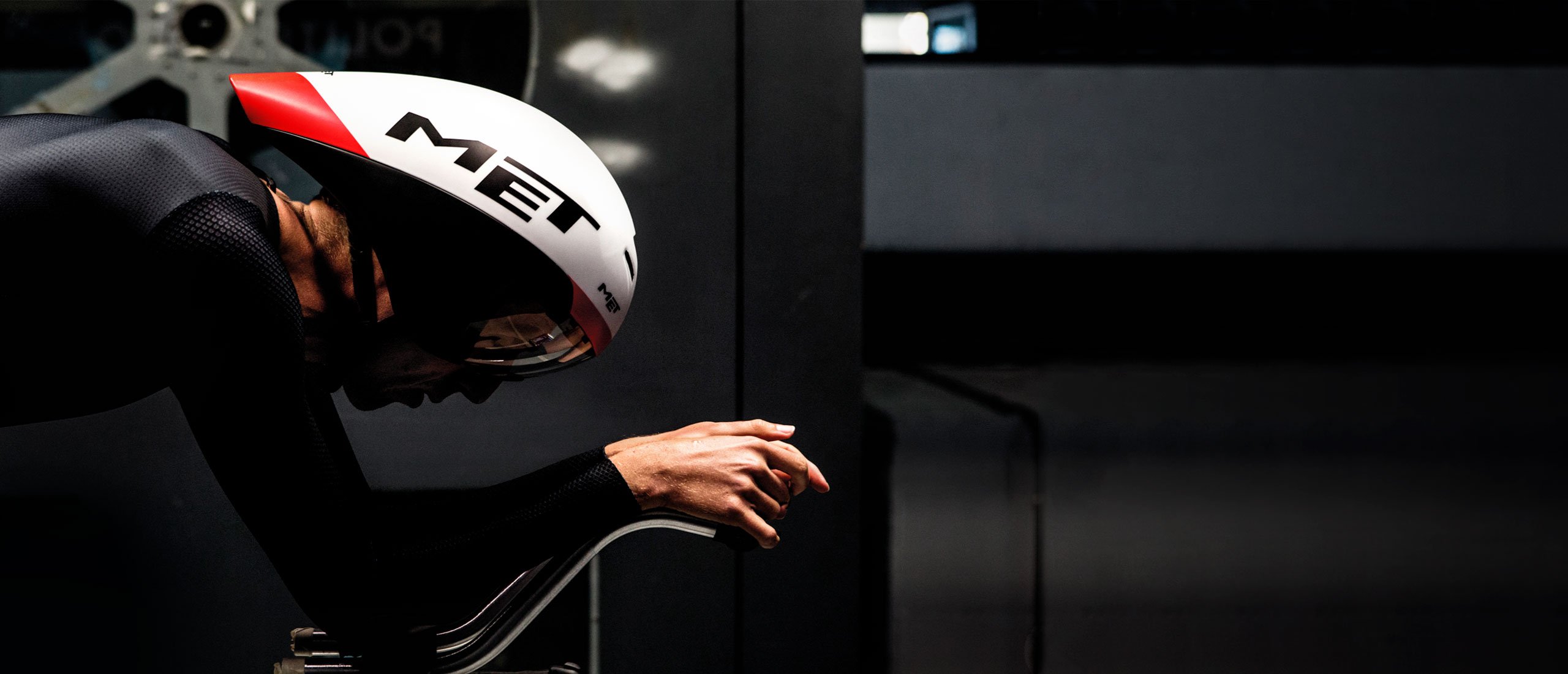 MET Drone Wide Body Road and Aero Helmet wind tunnel